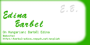edina barbel business card