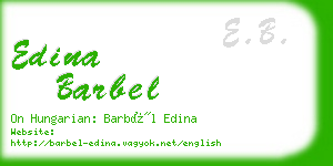 edina barbel business card